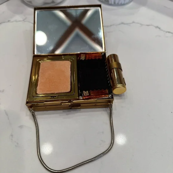 Vintage Art Deco 50’s Gold Toned Cigarette, Lipstick, Compact Case with Comb. - Picture 8 of 8